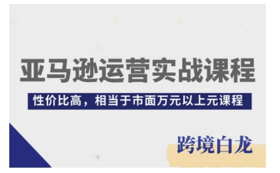亚马逊运营实战课程，亚马逊从入门到精通，性价比高，相当于市面万元以上元课程-知识创作