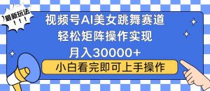 视频号蓝海赛道玩法，当天起号，拉爆流量收益，小白也能轻松月入30000+-知识创作