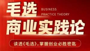 毛选商业实践论，读透《毛选》掌握创业必胜密匙-知识创作