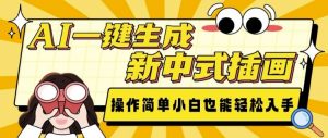 AI一键生成新中式插画， 操作简单，小白也能轻松入手-知识创作