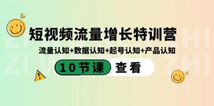 短视频流量增长特训营：流量认知+数据认知+起号认知+产品认知（10节课）-知识创作