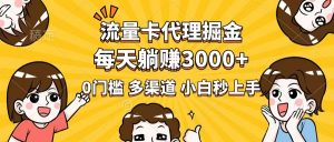 流量卡代理掘金，0门槛，每天躺赚3000+，多种推广渠道，新手小白轻松上手-知识创作