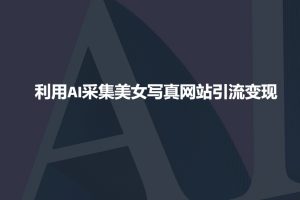 利用AI采集美女写真网站引流变现，引流嘎嘎的-知识创作