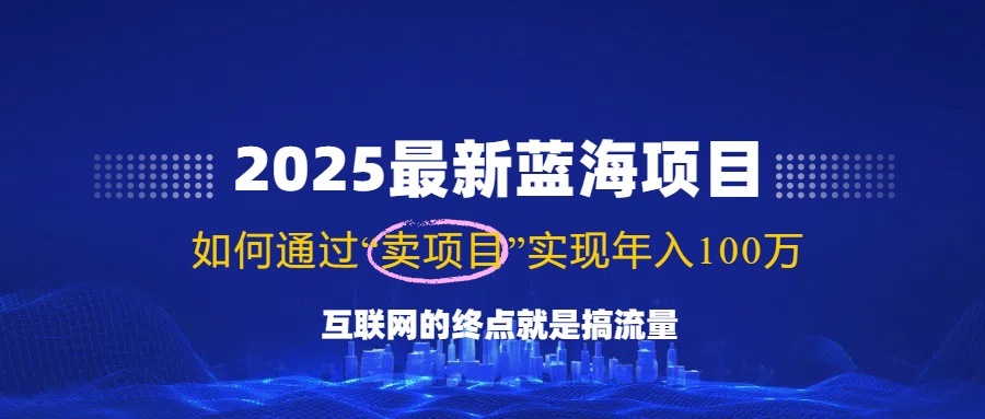2025最新蓝海项目，零门槛轻松复制，月入10万+，新手也能操作！-知识创作