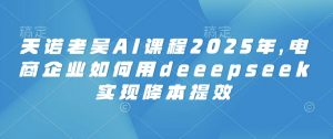 天诺老吴AI课程2025年，电商企业如何用deeepseek实现降本提效-知识创作