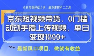 京东短视频代运营，不需要拍剪视频，不需要直播，全程喂饭，小白轻松上手，稳定月入8k【揭秘】-知识创作
