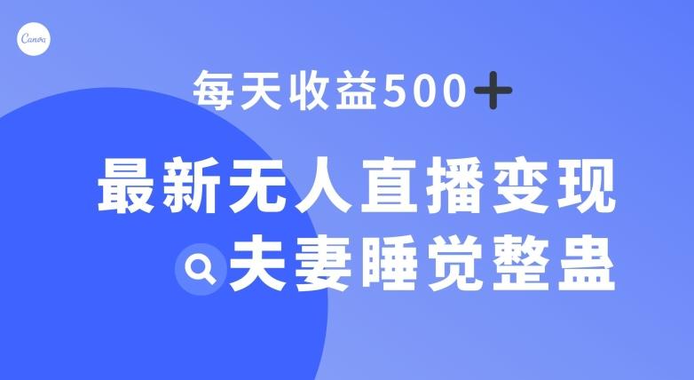 最新无人直播变现，夫妻睡觉整蛊，每天躺赚500+【揭秘】-知识创作