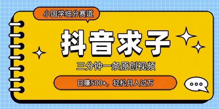 小国学细分赛道，三分钟一条原创视频，日赚500+，可矩阵复制-知识创作