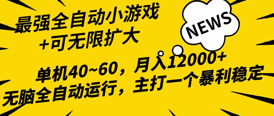 (10046期)2024最新全网独家小游戏全自动，单机40~60,稳定躺赚，小白都能月入过万-知识创作