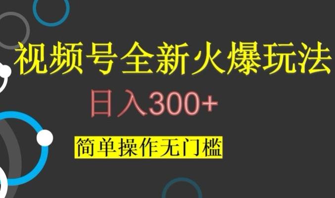 视频号最新爆火玩法，日入300+，简单操作无门槛【揭秘】-知识创作