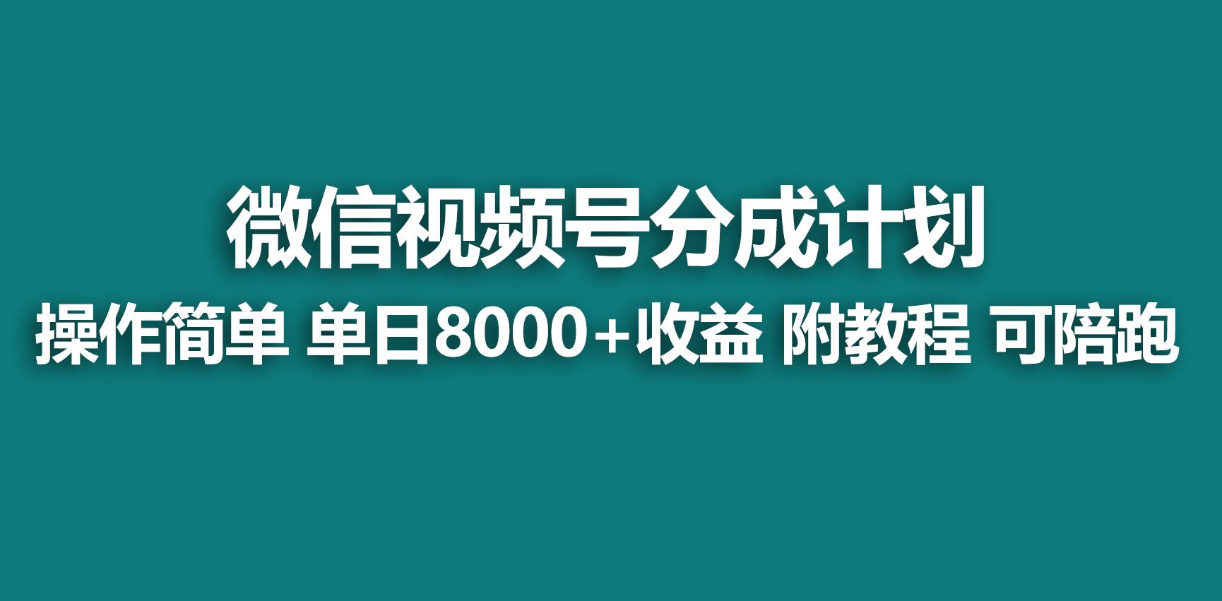 【蓝海项目】视频号分成计划，快速开通收益，单天爆单8000+，送玩法教程-知识创作