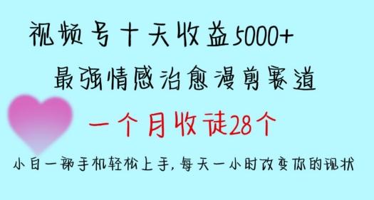 十天收益5000+，多平台捞金，视频号情感治愈漫剪，一个月收徒28个，小白一部手机轻松上手【揭秘】-知识创作