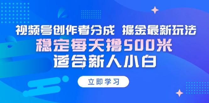 【蓝海项目】视频号创作者分成 掘金最新玩法 稳定每天撸500米 适合新人小白-知识创作