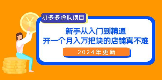(9744期)拼多多虚拟项目：入门到精通，开一个月入万把块的店铺 真不难(24年更新)-知识创作