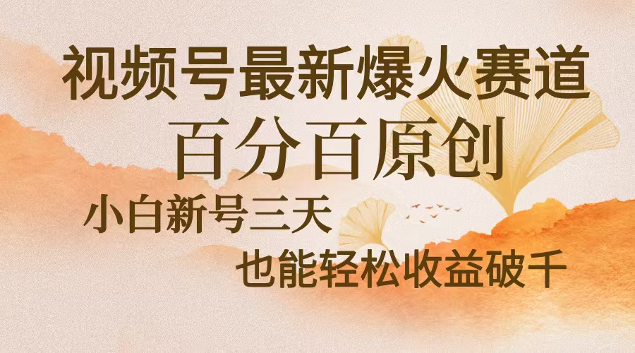 视频号最新爆火赛道，中老年粉深信不疑，百分百原创，新号三天收益轻松…-知识创作