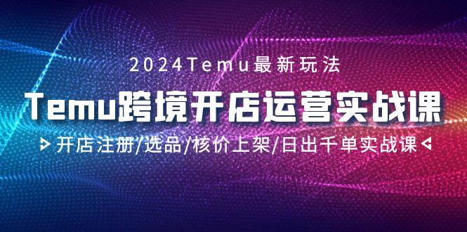 2024Temu跨境开店运营实战课，开店注册/选品/核价上架/日出千单实战课-知识创作