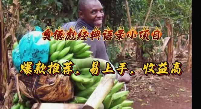 奥德彪经典语录小项目，爆款推荐，易上手，收益高-知识创作