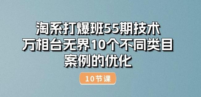 淘系打爆班55期技术：万相台无界10个不同类目案例的优化(10节)-知识创作