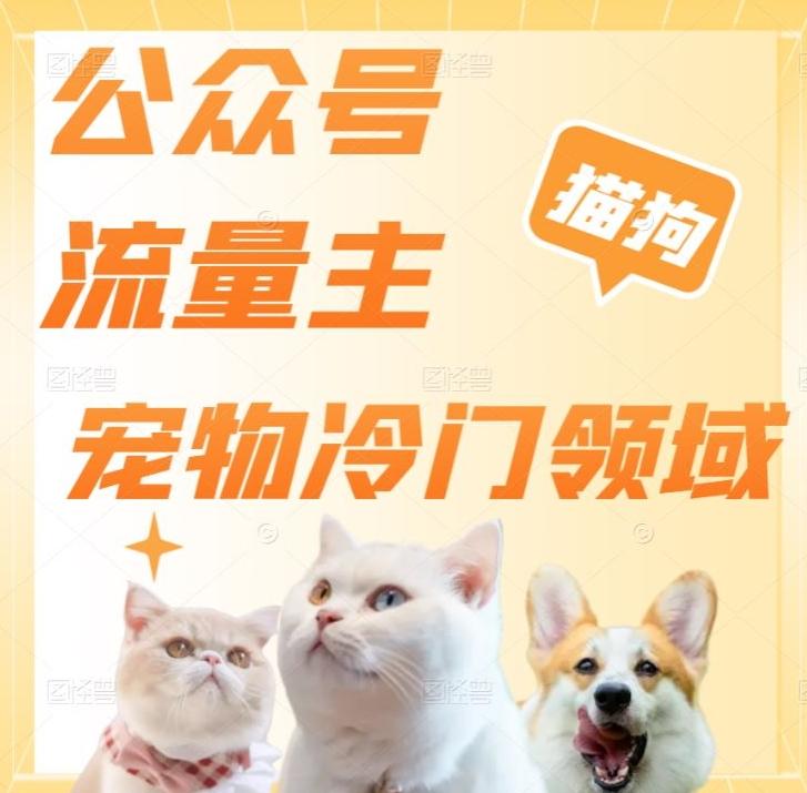 公众号流量主，萌宠冷门领域，单日收益2000+，简单暴力掘金，矩阵操作，无限放大收益！-知识创作