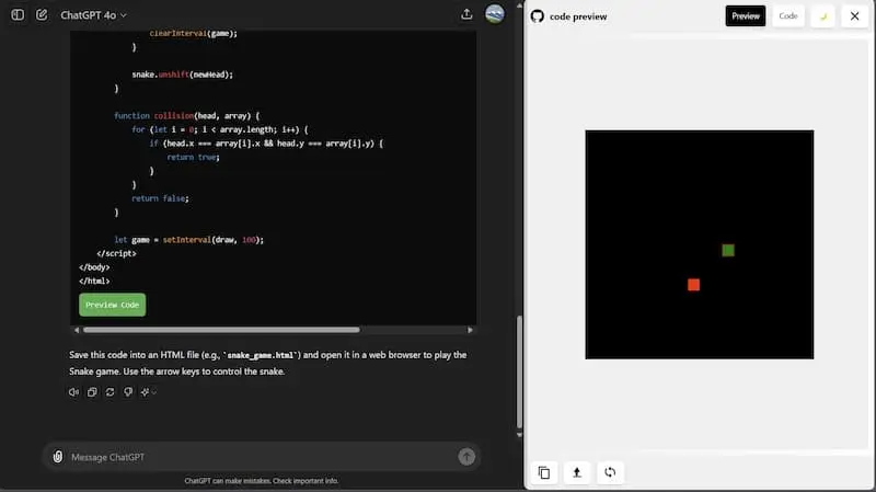 ChatGPT Code Preview｜AI编程预览工具-知识创作