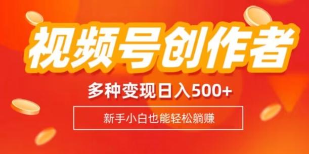 视频号创作者计划，多种变现方式，日入500+【内附1080g视频素材】-知识创作