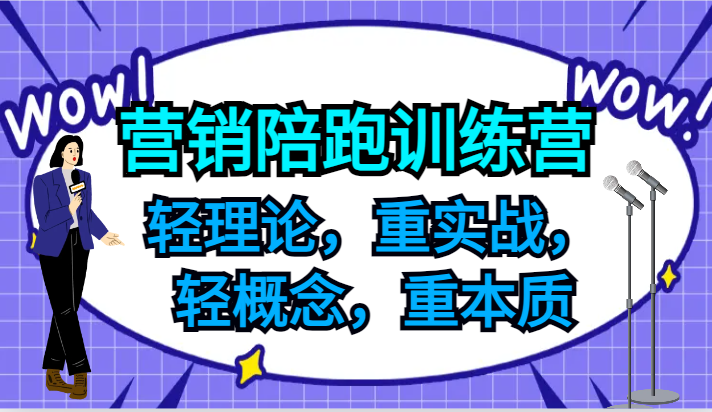 营销陪跑训练营，轻理论，重实战，轻概念，重本质，适合中小企业和初创企业的老板-知识创作