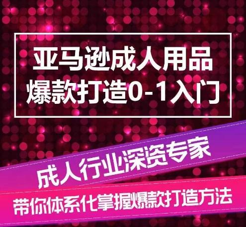 亚马逊成人用品爆款打造0-1入门，系统化讲解亚马逊成人用品爆款打造的流程-知识创作