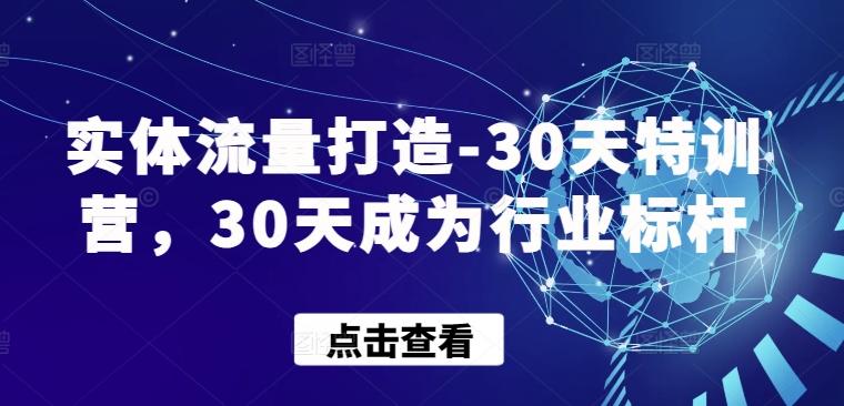 实体流量打造-30天特训营，30天成为行业标杆-知识创作