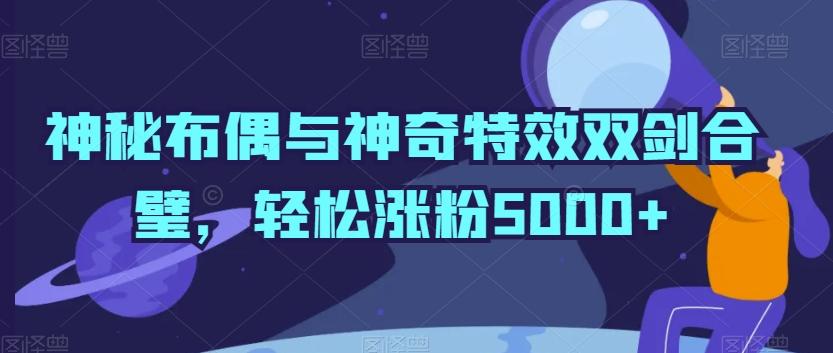 神秘布偶与神奇特效双剑合璧，轻松涨粉5000+【揭秘】-知识创作