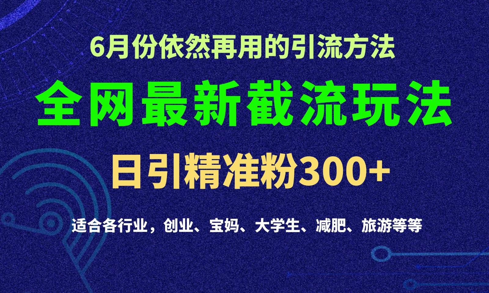 2024全网最新截留玩法，每日引流突破300+-知识创作
