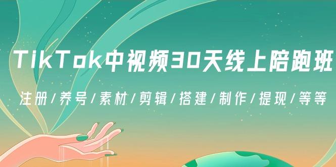 TikTok中视频-30天线上陪跑班：注册/养号/素材/剪辑/搭建/制作/提现/等等-知识创作
