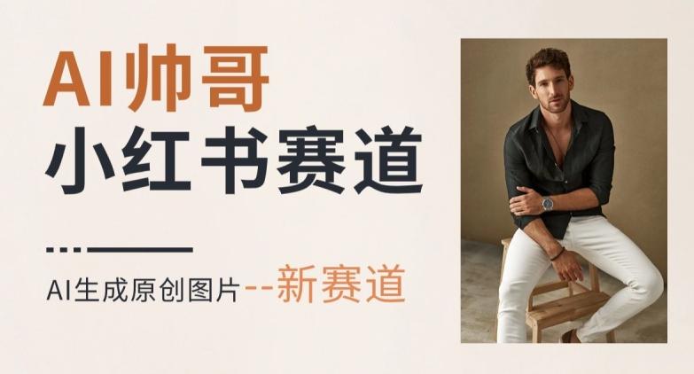 AI一键生成帅哥，新思路新赛道，涨粉迅速，轻松月入过万-知识创作