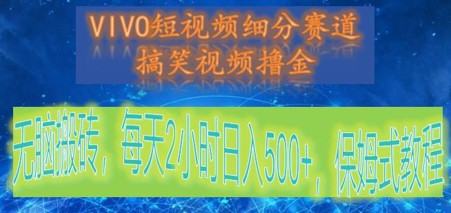 VIVO短视频细分赛道，搞笑视频撸金，无脑搬砖，每天2小时日入500+，保姆式教程-知识创作