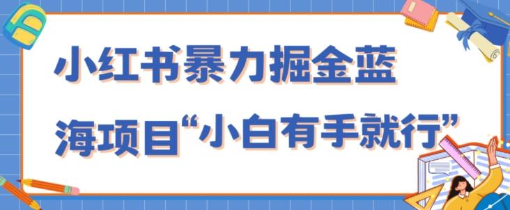 小红书暴力掘金蓝海项目，轻松日入1000+、小白有手就行（附新引流方法，不违规）-知识创作
